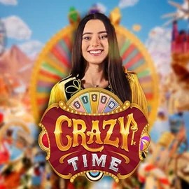 Crazy Time slot logo by Evolution at 7Gear CasinoCrazy Time